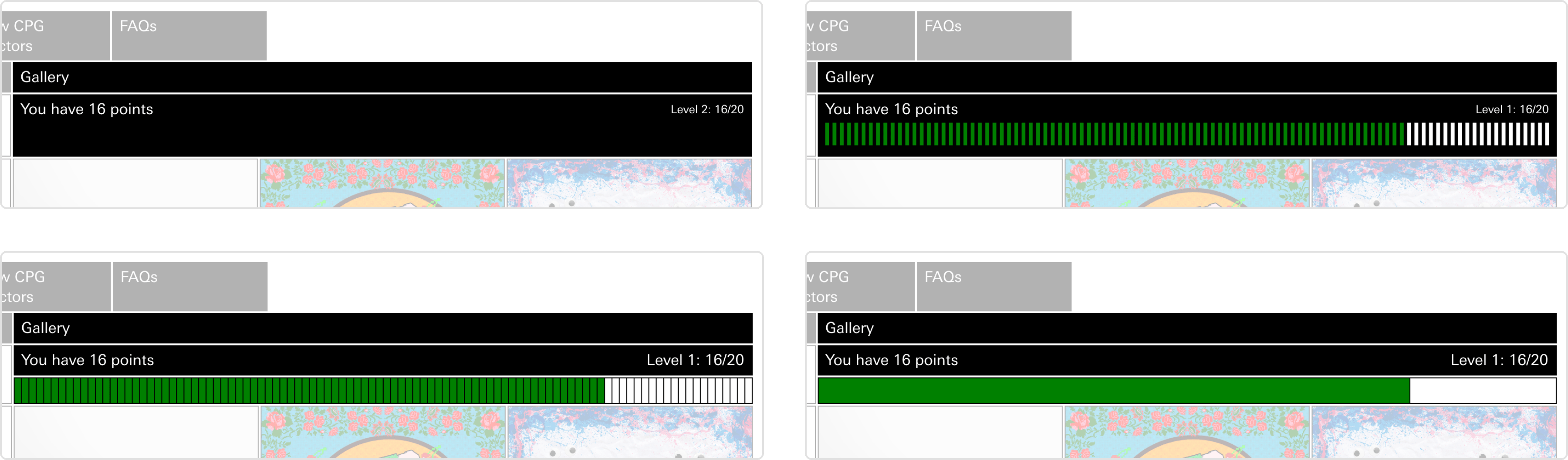 Design explorations of points and leveling