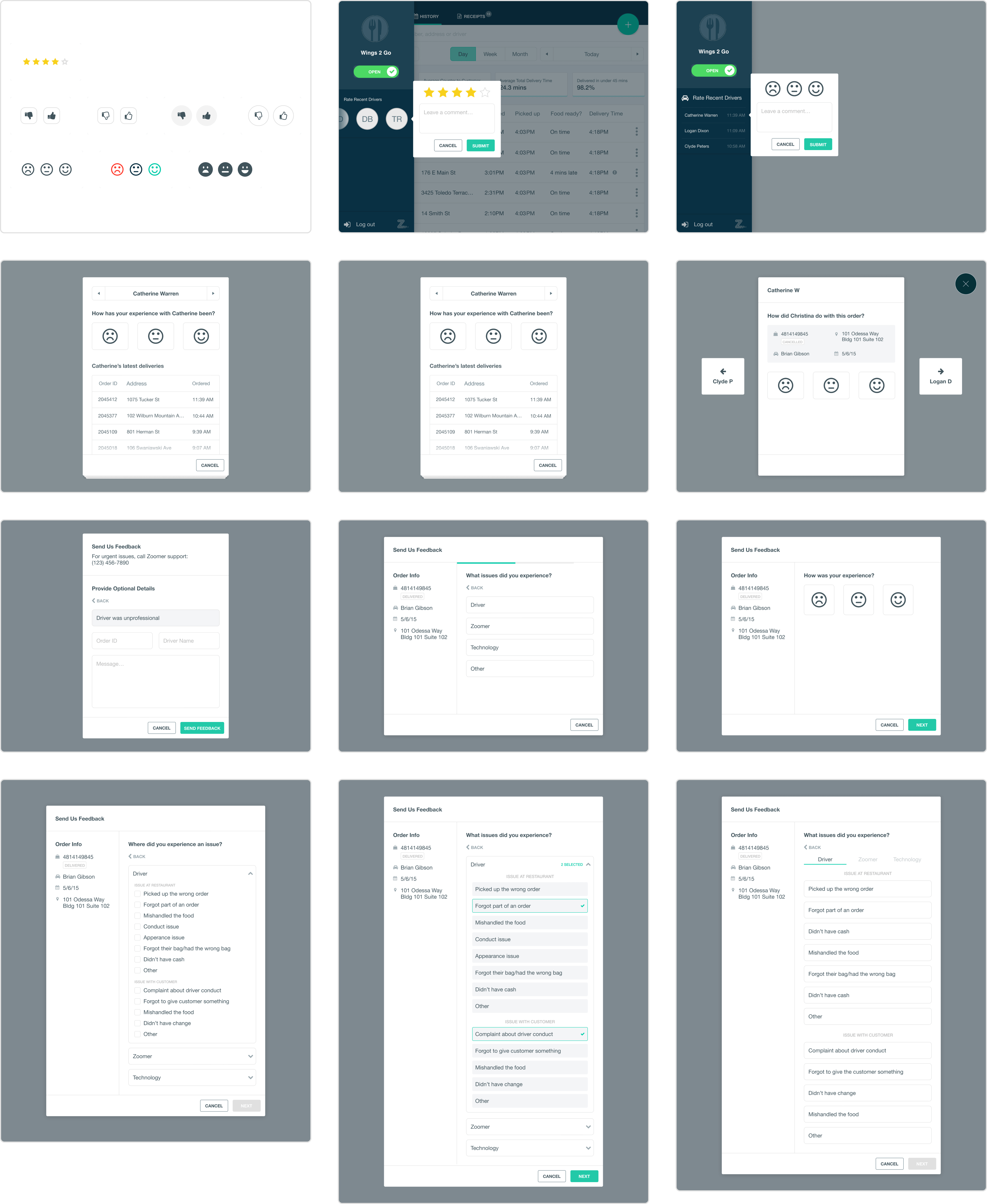 UI explorations of feedback mechanism